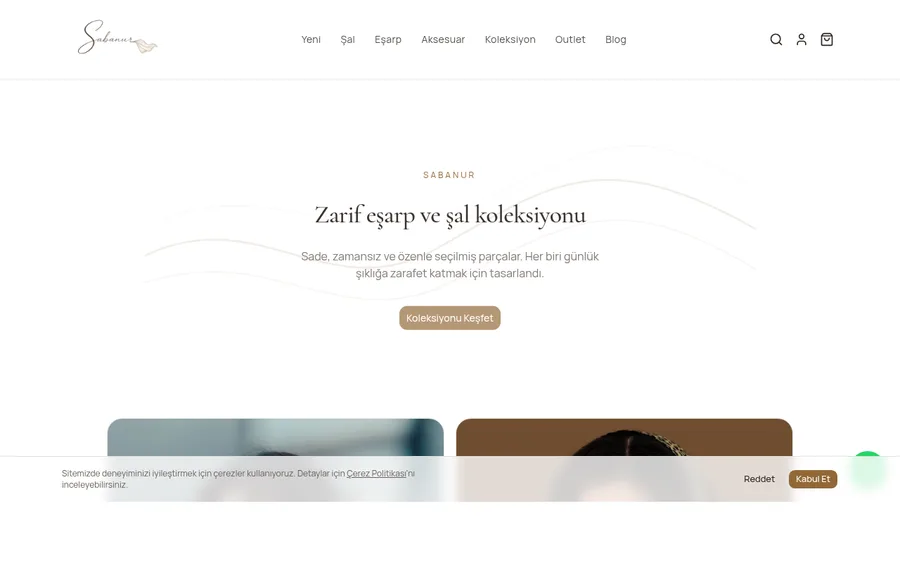 sabanur.com web sitesi ekran görüntüsü